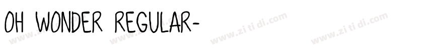 Oh wonder Regular字体转换